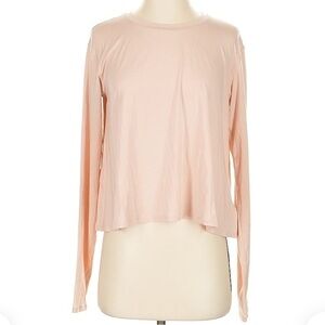 Lululemon Athletica Pink Pleated Long Sleeve Blouse